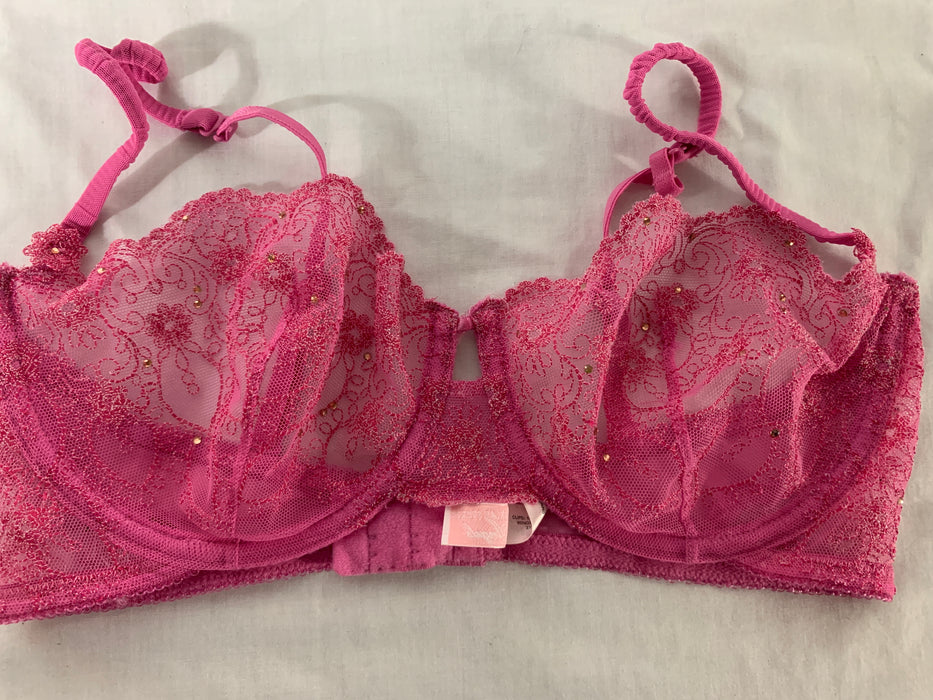 PINK - Victoria's Secret 36 DDD bra, Tan, front closure