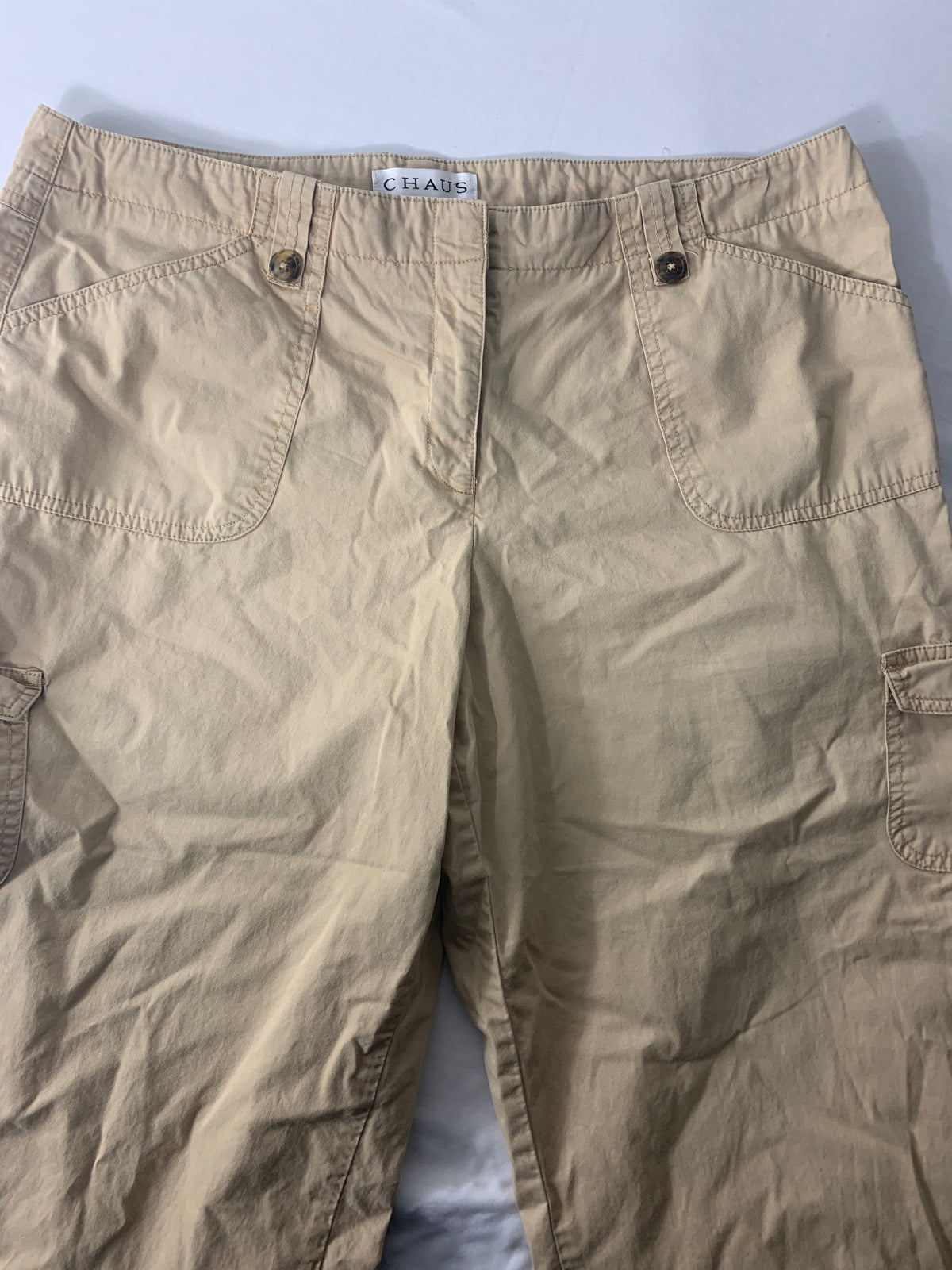 Women's Capris by Chaus size 14 Beige in color RN 51323