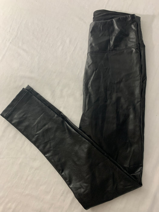 shinestar pants XL strech faux leather tummy tucker side slit | eBay