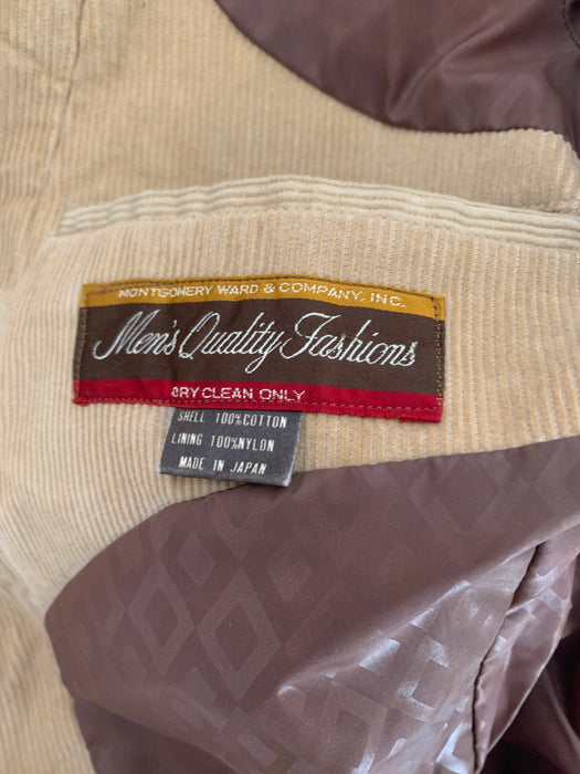 Vintage Montgomery Ward & Company Men's Quality Fashions Corduroy Jacket Size 40
