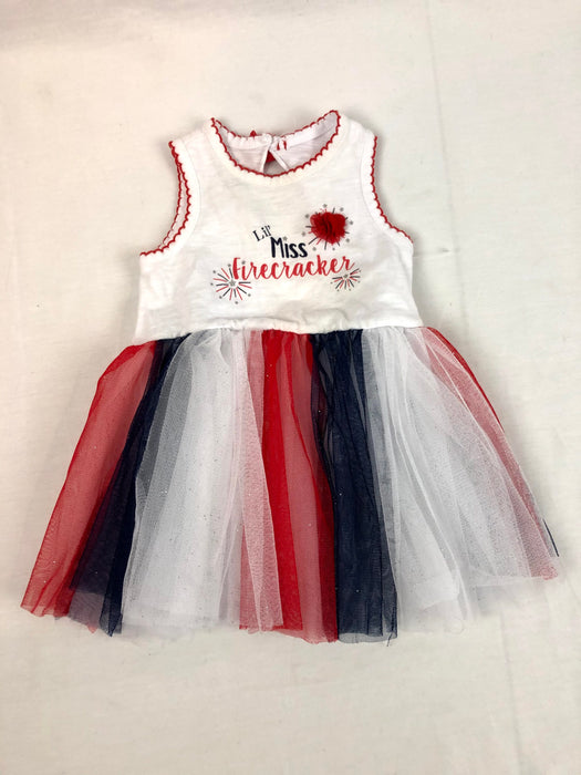 Baby Starters Lil' Miss Firecracker Red, White and Blue Dress Size 12m