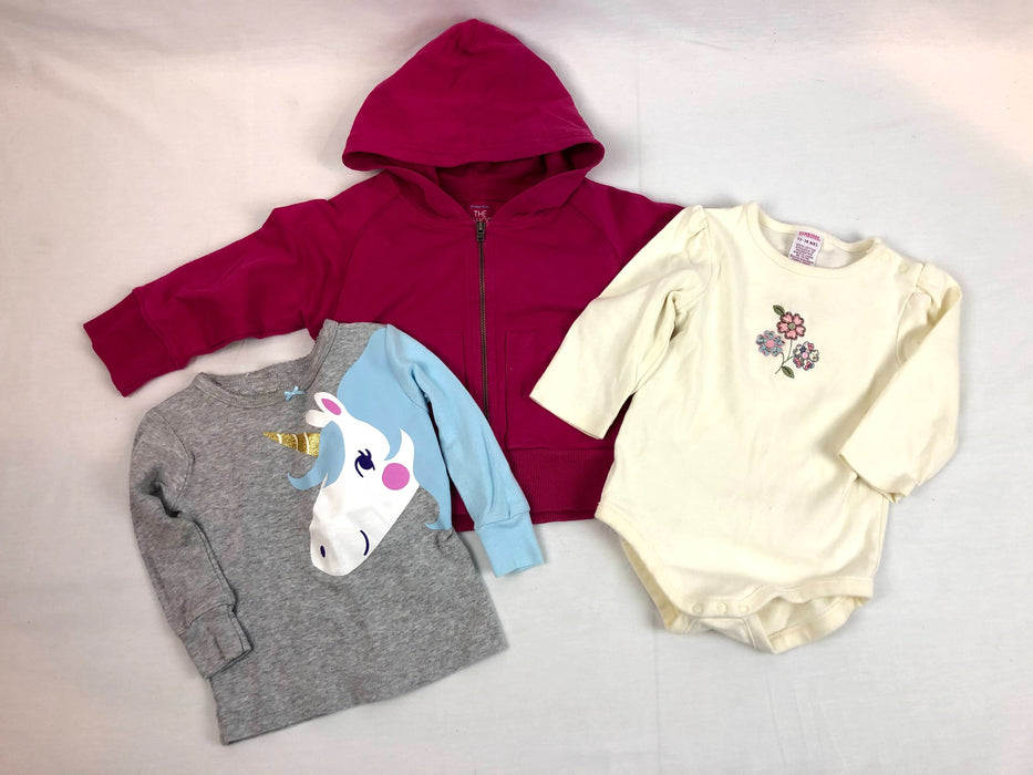 3 Piece The Baby Hoodie, Carter's Shirt and Gymboree Onesie Bundle Siz —  Family Tree Resale 1