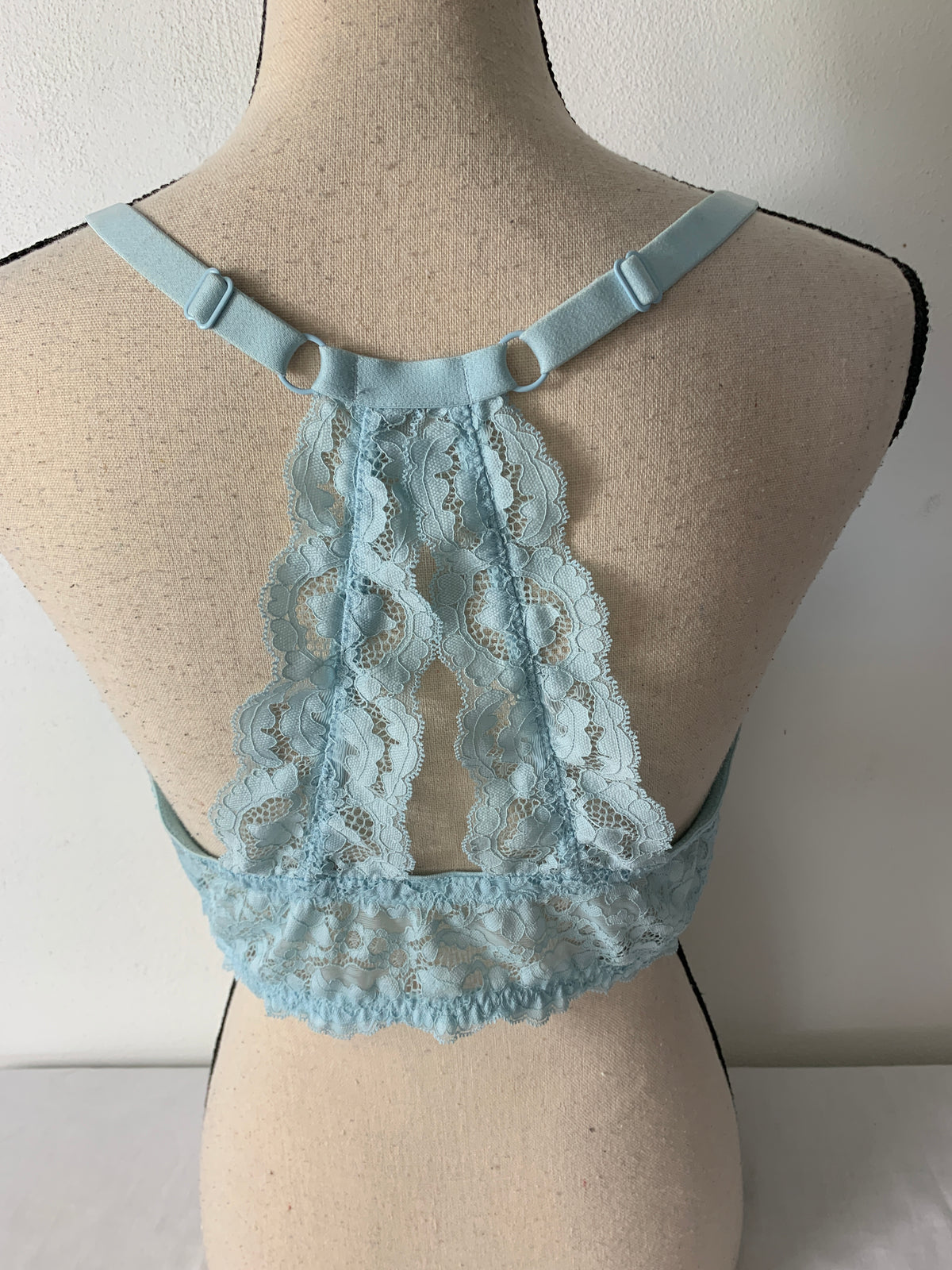 Gilligan and O'malley Blue & Pink Floral Underwire Lace Cotton Bra