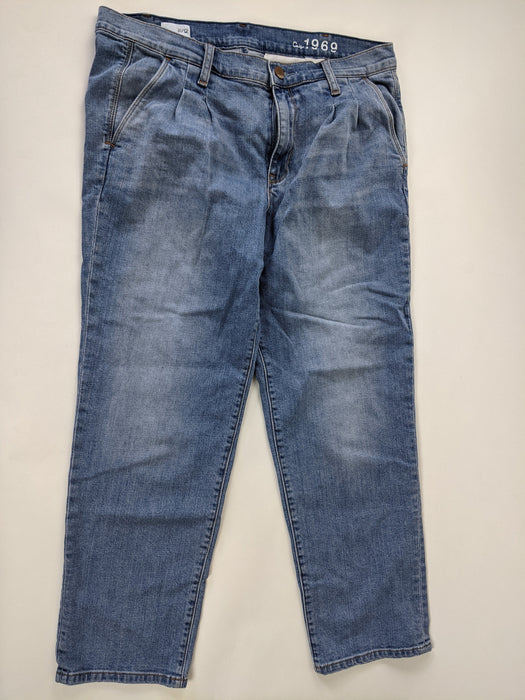 Gap 1969 Women's Slim Straight Mid Rise Blue Denim Jeans Size 4 R Stretch  NEW